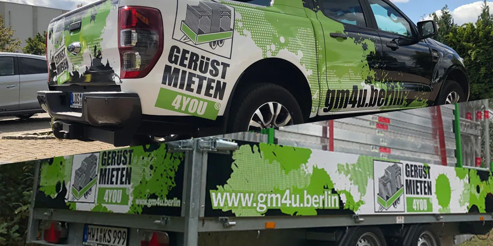 Fahrzeuggestaltung für Gerüst mieten 4YOU in Berlin