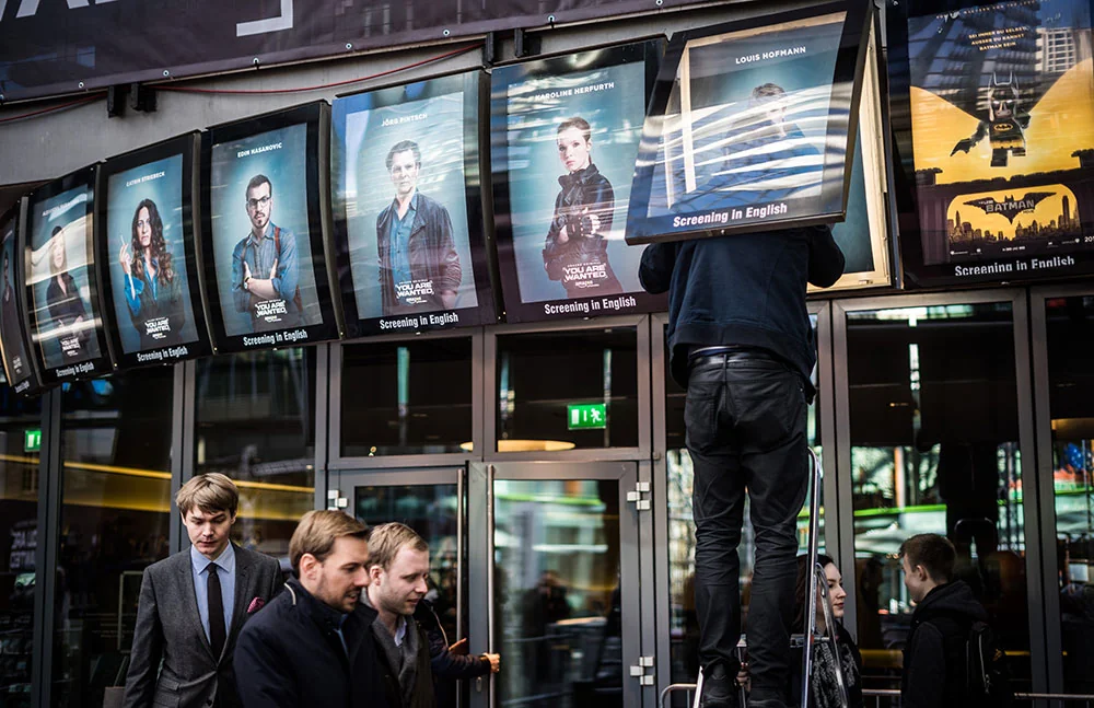 Filmplakate – Fotowand für Amazon Prime Video in Berlin