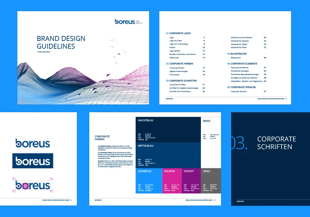 Brand Design Guidelines für Boreus in Stralsund