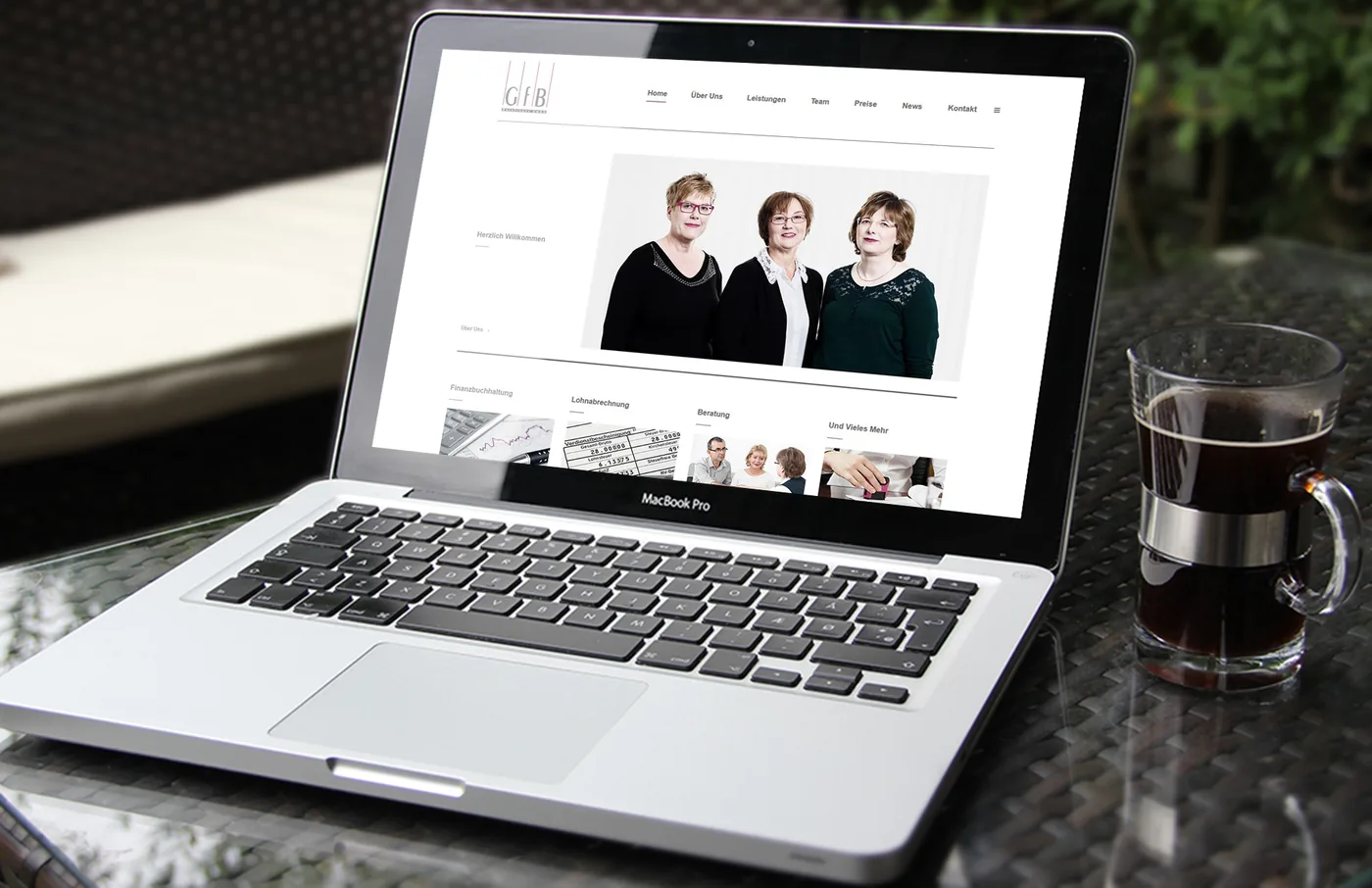 Webdesign Berlin für GfB Datafinanz – WordPress-Website von brandhands