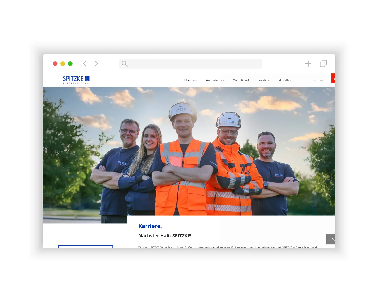 Karriereportal Nächster Halt SPITZKE – Website SPITZKE, Webdesign Großbeeren