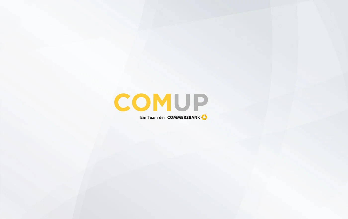 Wortmarke und Logo COMUP für ein Team der Commerzbank